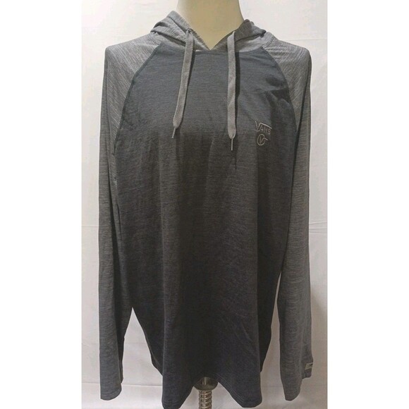 Vans Off The Wall Tee Hoodie Sweatshirt Men's XXL Two Tone Black/Gray NWT - Picture 1 of 14